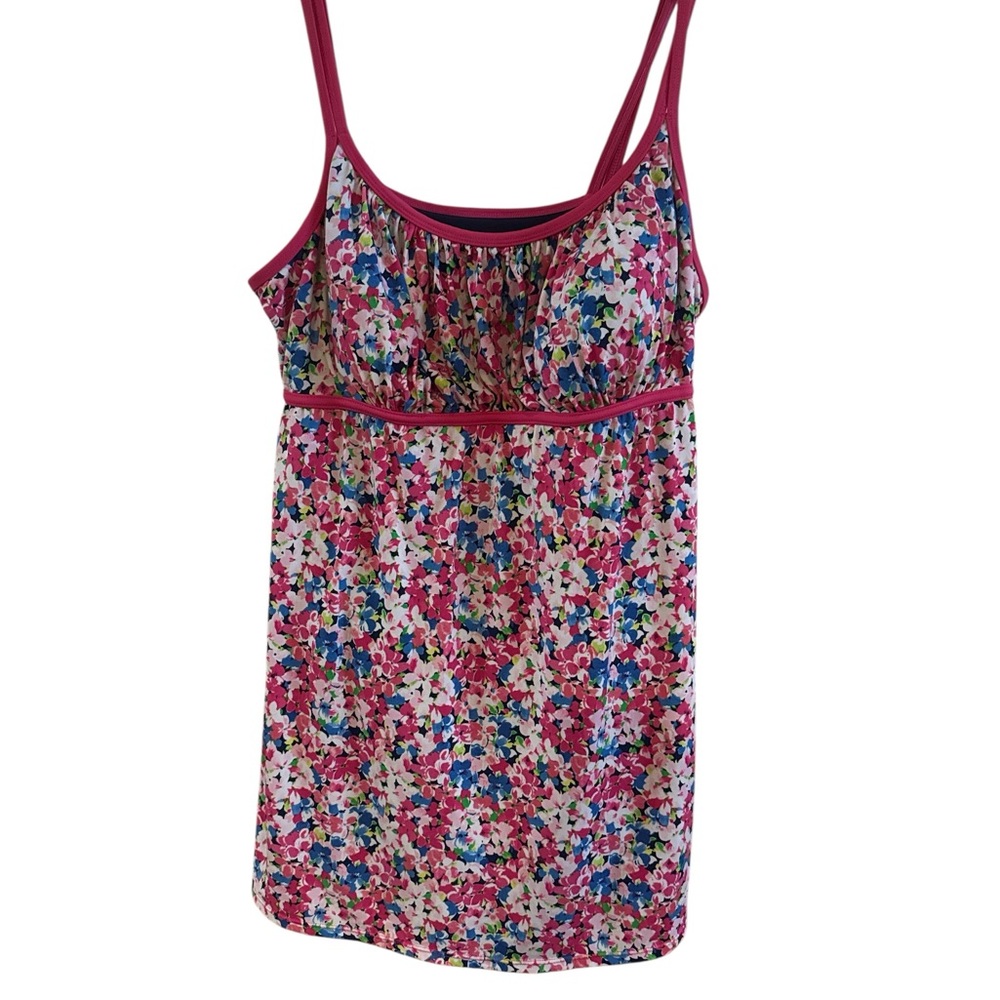 Catalina Women’s Floral Swim Dress Size 3X Built in Bra